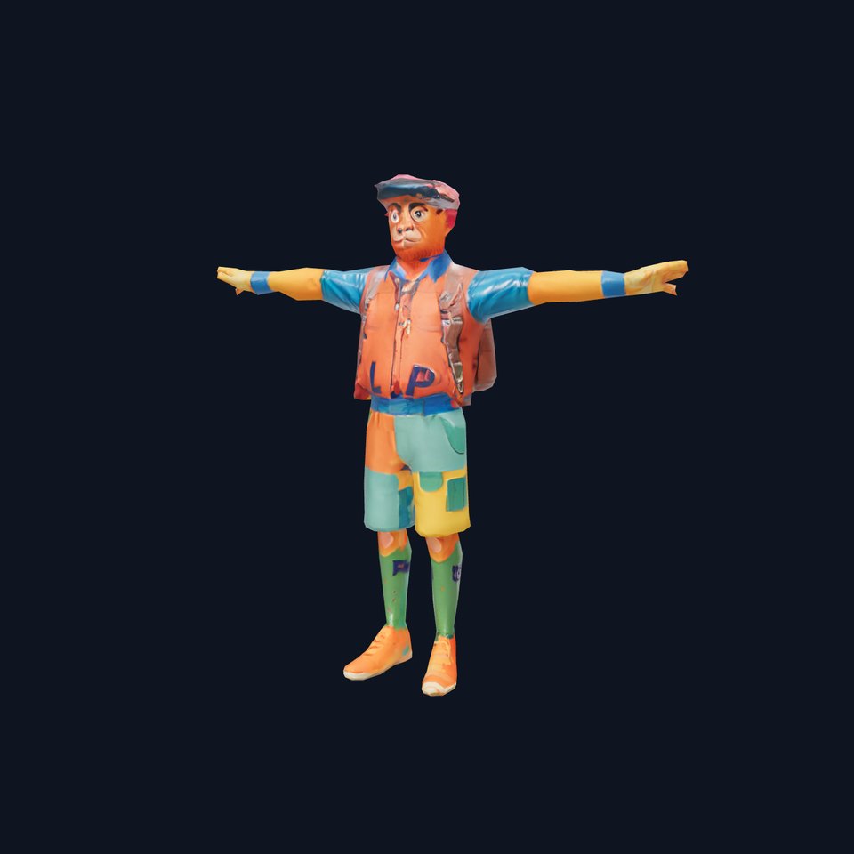 Colorful Character Model Pack with Backpack and Hat